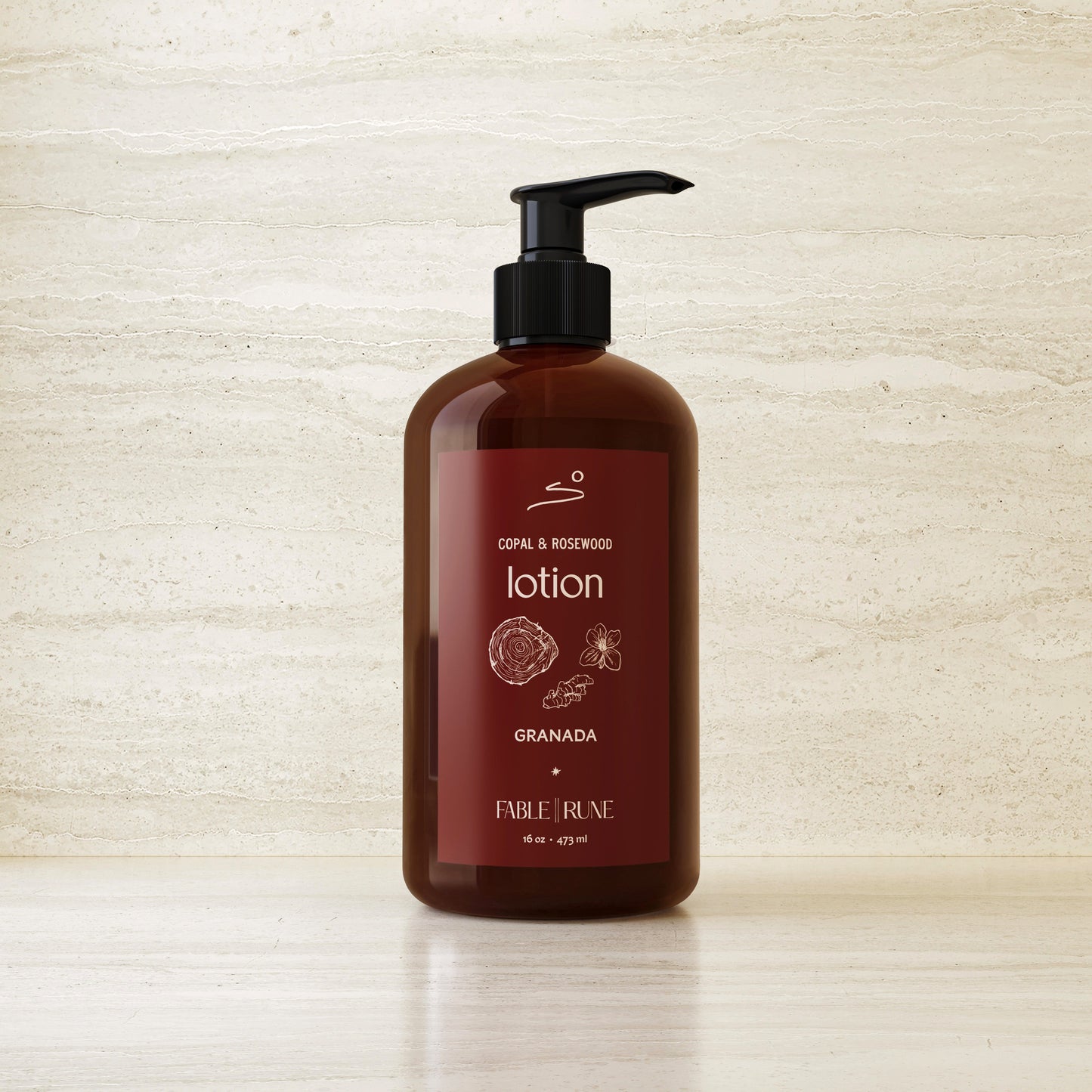 Copal & Rosewood Lotion Fable Rune for Granada by Nomada Deco